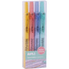 photo - Étui de 4 surligneurs - Couleurs pastel - Rétractable - Apli