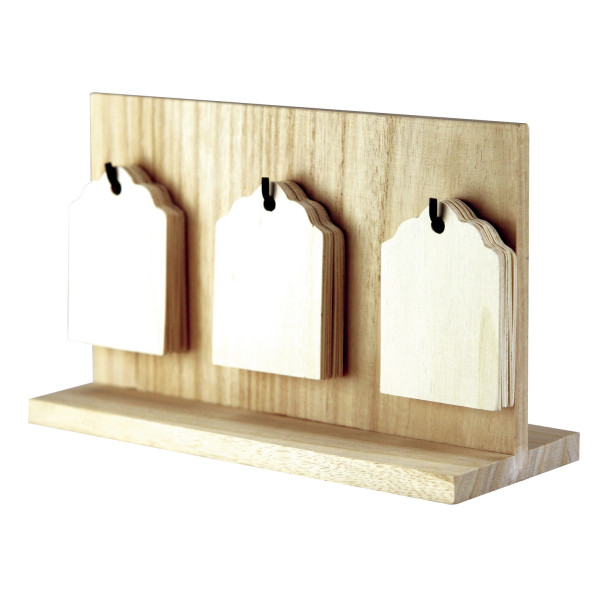 photo-Calendrier perpétuel - Bois - A décorer et personnaliser - 20x12,5x8cm - Loisirs créatifs