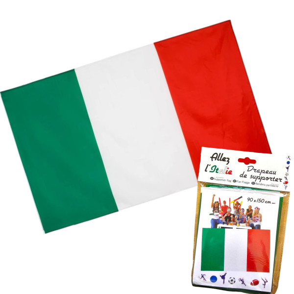 photo - Drapeau du supporter - Italie - 90x150cm - Polyester - Evénement - Fête