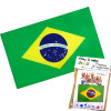 photo - Drapeau du supporter - Brésil - 90x150cm - Polyester - Evénement - Fête