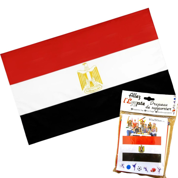 photo - Drapeau du supporter - Egypte - 90x150cm - Polyester - Evénement - Fête