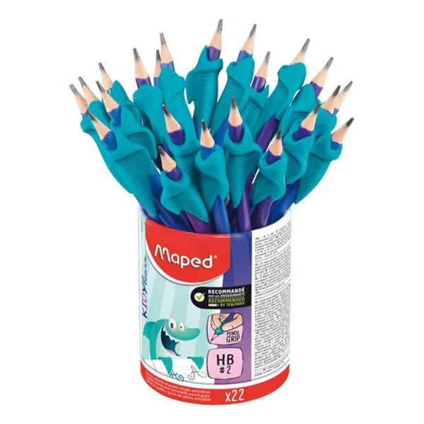 photo-22 crayons graphite - HB - Avec guide doigt écriture - Scolaire - Enfant - Maped