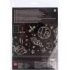 Feuilles de papier à gratter - Noir - Brille dans le noir - A4 - 8 cartes + bâtonnets