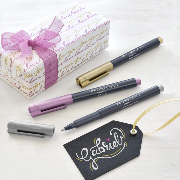 Marqueurs - Or - Argent - Indélébile - Tous supports - Faber-Castell