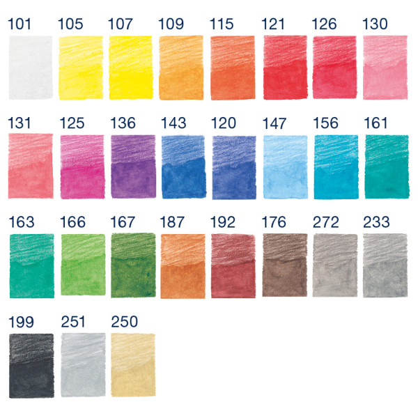 Crayons de couleur - Aquarellable - Faber-Castell - Goldfaber - 27 pièces + trousse + accessoires