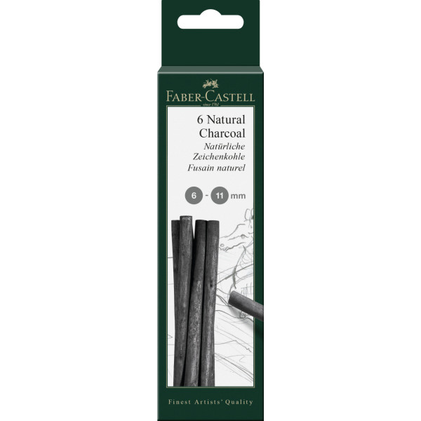 photo-Fusains - Naturel - 20 bâtonnets - Beaux-arts - Dessin - 6-11mm - Faber-Castell