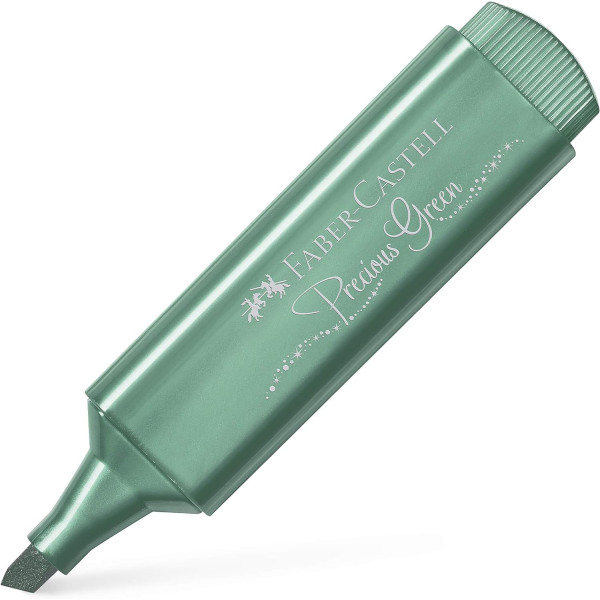 8 surligneurs - Bleu, vert, rose, rouge, violet, gris, jaune - Métallisée - Mine biseautée - Faber-Castell