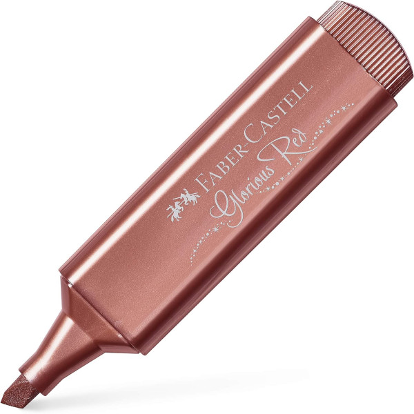 8 surligneurs - Bleu, vert, rose, rouge, violet, gris, jaune - Métallisée - Mine biseautée - Faber-Castell