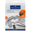 photo-Crayons fusain + taille-crayons + estompe + gomme mie de pain - Faber-Castell - Goldfaber