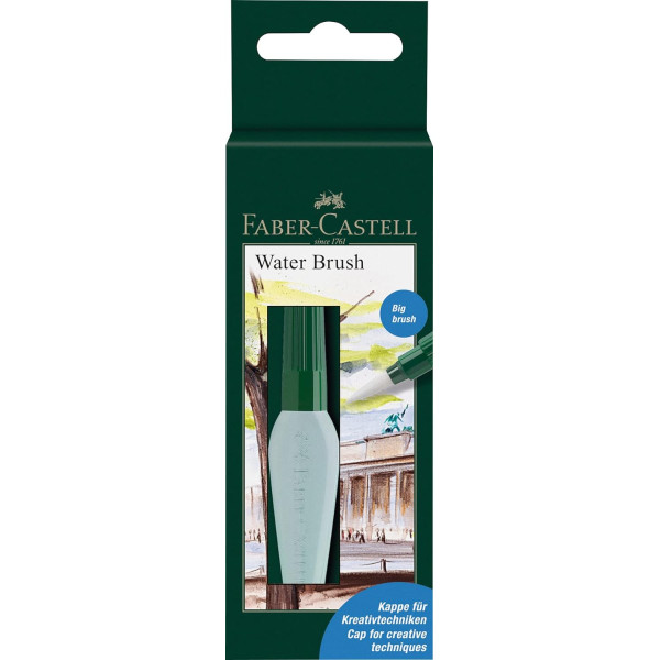 Pinceau réservoir d'eau - A remplir - Aquarelle - Faber-Castell - Pointe large
