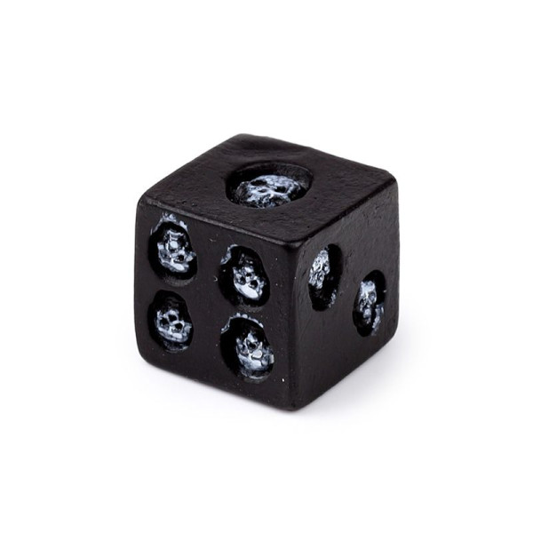 Jeu de dés - 5 dés - Avec motifs crâne et rose - Jeux