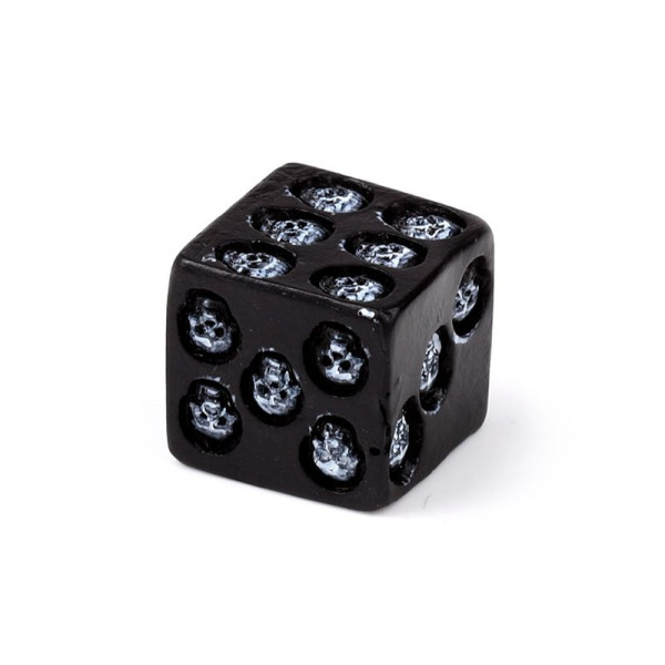 Jeu de dés - 5 dés - Avec motifs crâne et rose - Jeux