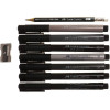 Feutres - Calligraphie - Noir/Gris - Pointe pinceau - Faber-Castell - Pitt Artist Pen