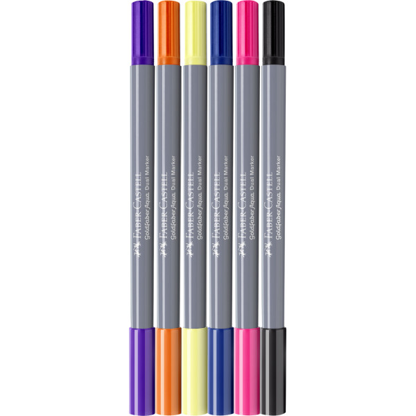 6 feutres - Dessin - Faber-Castell - Goldfaber Aqua - Double pointe - Fantasy