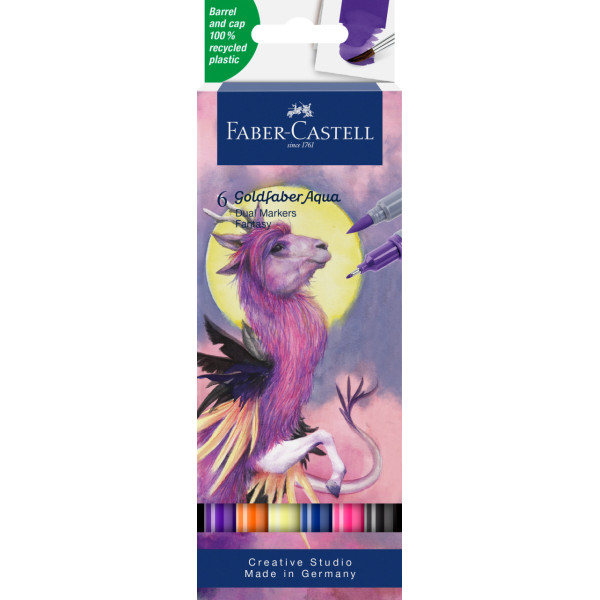 photo-6 feutres - Dessin - Faber-Castell - Goldfaber Aqua - Double pointe - Fantasy