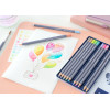 Crayons de couleur - Aquarellable - Boite 12 couleurs pastels - Faber-Castell - Goldfaber Aqua
