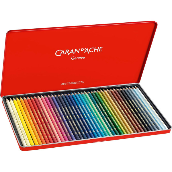 Crayons de couleur - Aquarellable - Caran d'Ache - Supracolor - Boîte 40 couleurs
