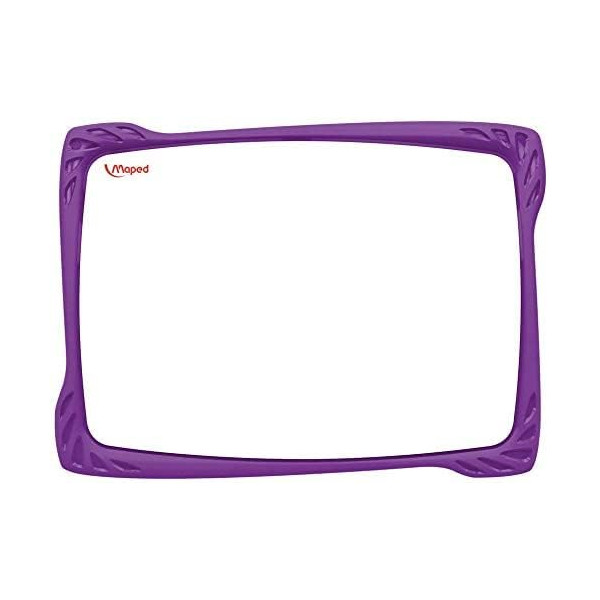 Ardoise blanche - Effaçable - Pour l'école - Incassable - Inclus brosse + feutre - Maped