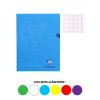 Cahier - 24x32(cm) - Grands carreaux - 96 pages - couverture en polypro - sans spirale - Clairefontaine - Mimesys