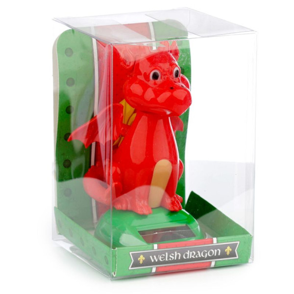 Figurine - Dragon Gallois - Décoration - Pour le bureau - Fonctionne à l'énergie solaire
