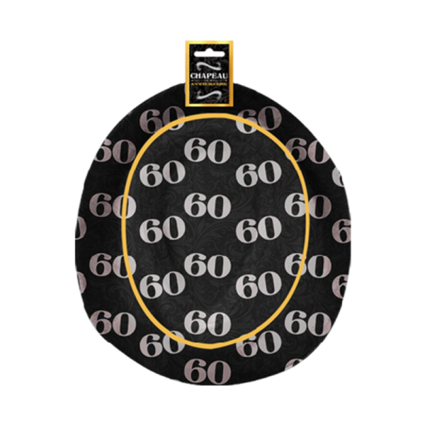 Chapeau - Borsalino - Déguisement - Anniversaire - 60 ans - Noir et or - Adulte