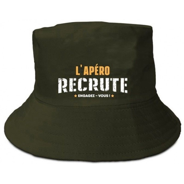 photo-Bob - Chapeau - L'apéro recrute - Vert kaki - Déguisement - Taille unique