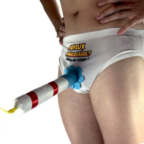 Slip - Bougie anniversaire - Déguisement - Fête - Taille unique - Adulte