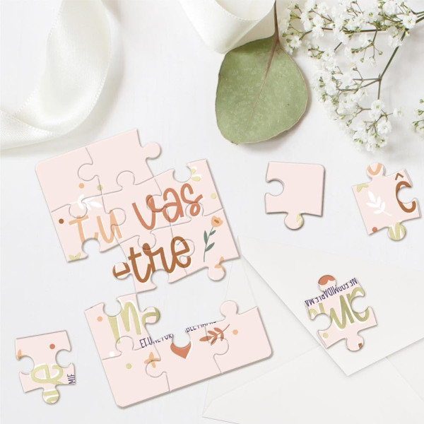 Carte puzzle - Annonce naissance originale - Tu vas être mamie - 15x10cm