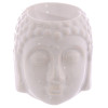 photo - Brûleur en céramique - Pour huile essentielles - Tête de bouddha - Blanc - Décoration