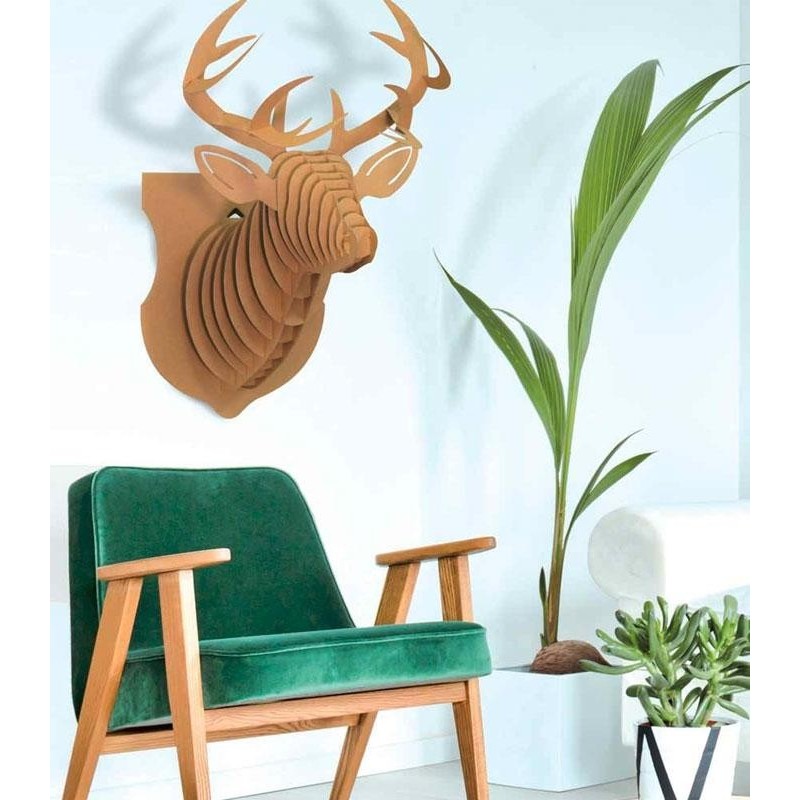 Trophée Mural En Carton - Le Cerf | Surdiscount