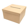 photo - Urne - Kraft - Carré - A décorer - Carton - 24,5x24,5x15cm