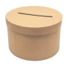 photo - Urne - Kraft - Ronde - A décorer - Carton - 24,5x24,5x15cm