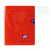 photo - Cahier - 17x22(cm) - Grands carreaux - 96 pages - couverture en polypro - sans spirale - Clairefontaine - Mimesys