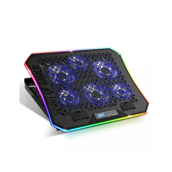 photo - Refroidisseur - Pour ordinateur portable - Compatible de 10 à 17 pouces - Rétroéclairé - Spirit of Gamer - AIRBLADE 1200