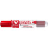Marqueur effaçable - Pour ardoise et tableau blanc - Rechargeable - Pointe biseautée - Rouge - Pilot - V-Board Master