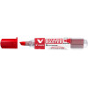 photo - Marqueur effaçable - Pour ardoise et tableau blanc - Rechargeable - Pointe biseautée - Rouge - Pilot - V-Board Master