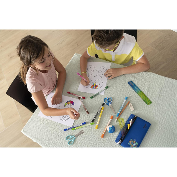 10 feutres de coloriage - Double pointes - 2 en 1 - Encre lavable - Maped - Color'peps duo colors