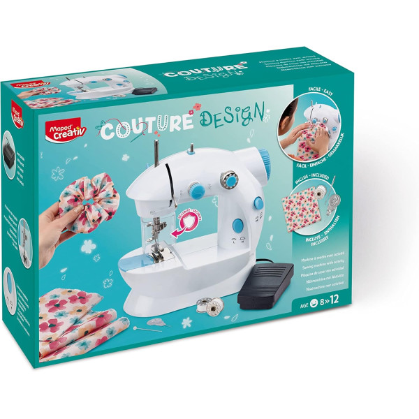 photo-Machine à coudre - Pour enfant - Dès 8 ans - Inclus tissus, fils, aiguilles - Maped Creativ