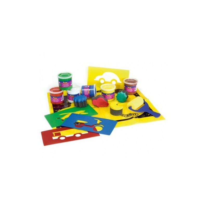 Coffret De Gouache Au Doigt - 6 Pots De 125 Ml + Accessoires - Jovi | à seulement 19,99 €