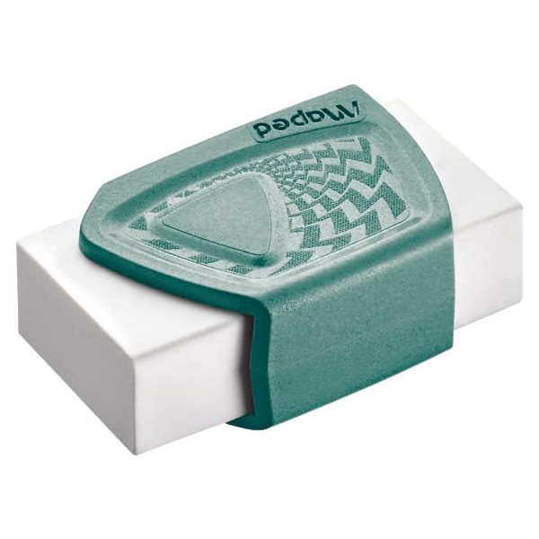 lot de 2 gommes blanches - Précision - Avec étui de protection en plastique - Maped - Smiling Planet
