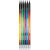photo-6 crayons graphite - HB - Avec embout gomme - Scolaire - Maped Black'Peps