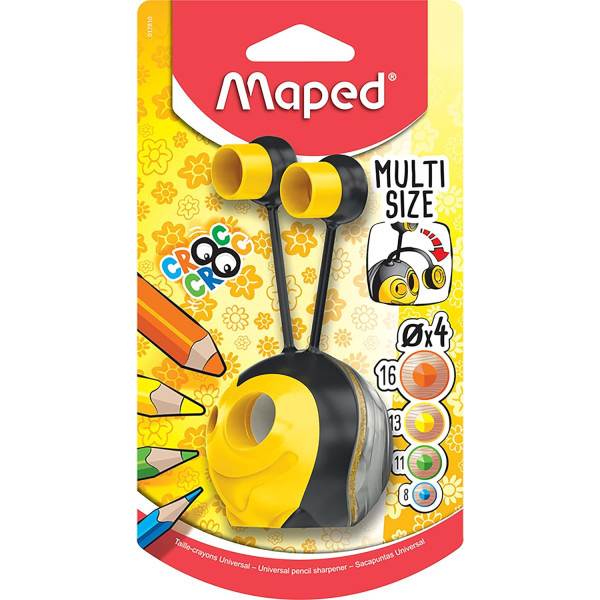 photo-Taille-crayons - 4 trous - Pour tous types de crayons - Scolaire - Abeille - Maped