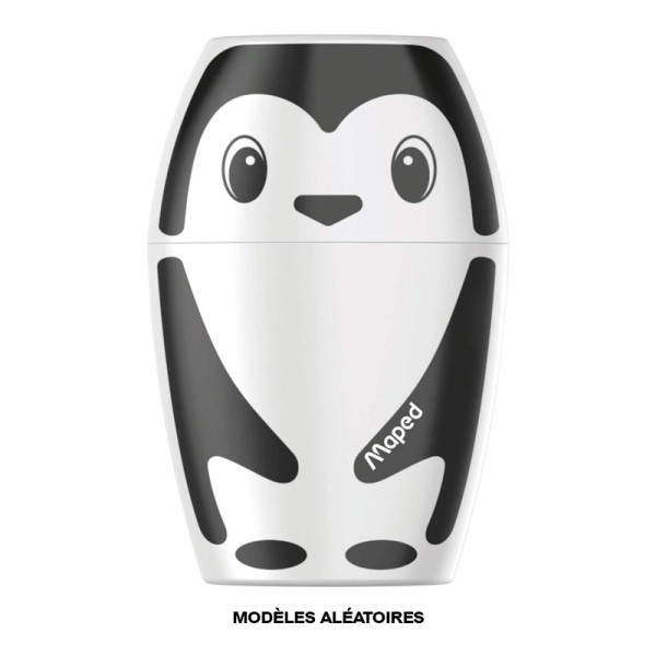 photo-Taille-crayons - 1 trou - Avec réservoir - Panda ou pingouin - Scolaire - Maped
