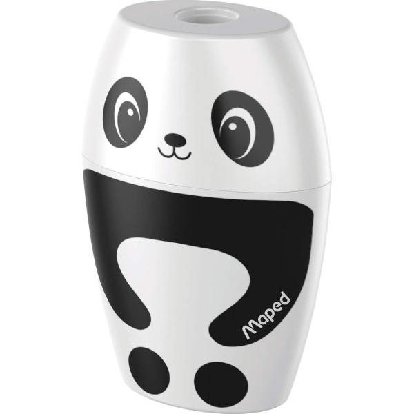 Taille-crayons - 1 trou - Avec réservoir - Panda ou pingouin - Scolaire - Maped