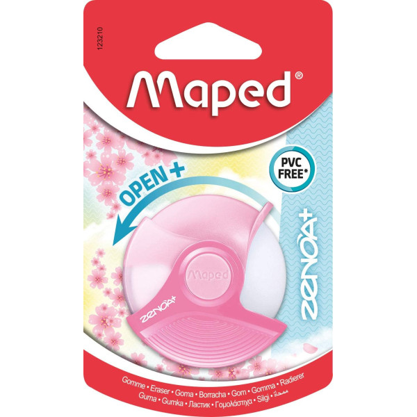 Gomme - Blanche - Ronde - Avec étui de protection - Sans PVC - Maped Zenoa