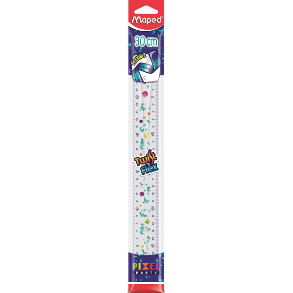 photo-Règle - 30 cm - Triple décimètre - Plate - Incassable - Souple - Maped Twist'N Flex