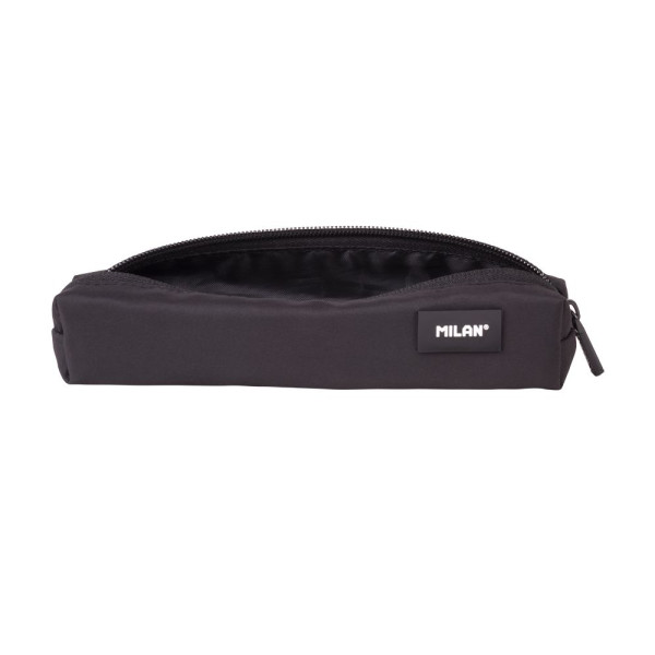 Trousse - Noir - Ronde - Petit modèle - Scolaire - 20,5x4,5x5cm - Milan