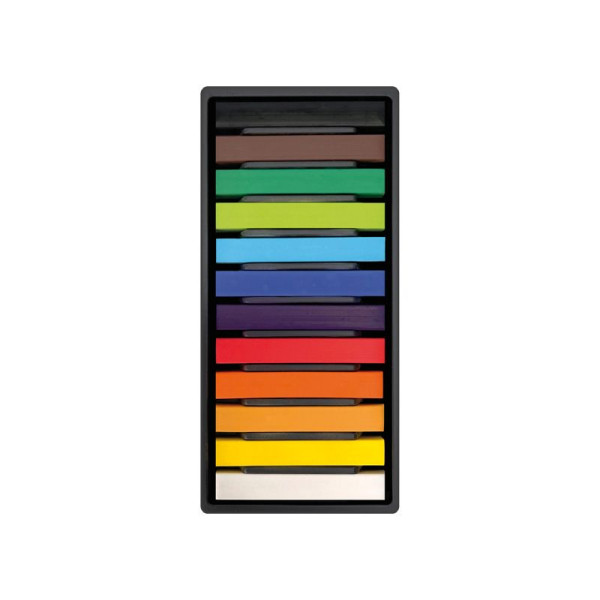 Pastels - Souple - Tendre - 12 couleurs - Beaux-arts - Scolaire - Milan