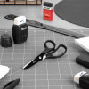 Ciseaux - 13 cm - Noir - Lame acier - Bouts ronds - Scolaire - Loisirs créatifs - Milan