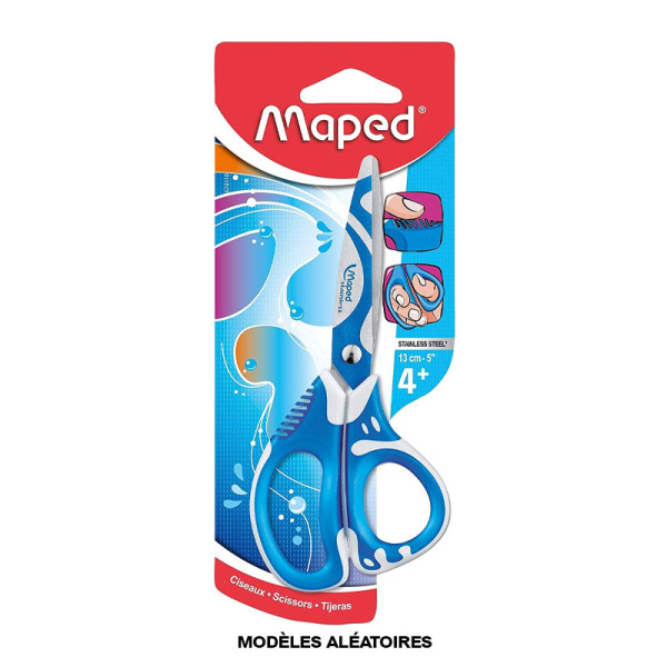 photo-Ciseaux - 13 cm - Pour droitiers - Ergonomique - Scolaire - Maped Zenoa Fit
